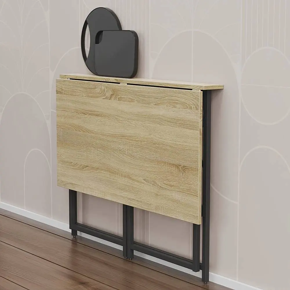Стол раскладной Морис Ferrum-decor 750x1000x600 Черный металл ДСП Дуб Сонома 16 мм (FRD-104672) - фото 5