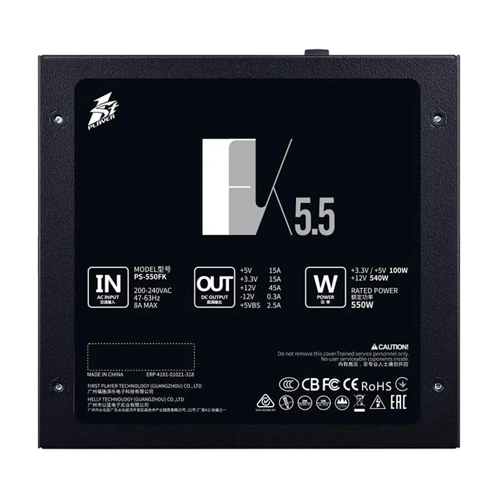 Блок живлення 1stPlayer 550W (FK-550-BK-EU) - фото 4