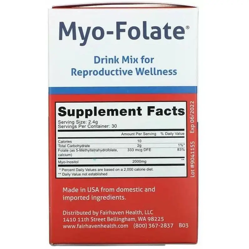 Міо-фолат для фертильності Fairhaven Health Myo-Folate 30 пакетів по 2.4 г - фото 2