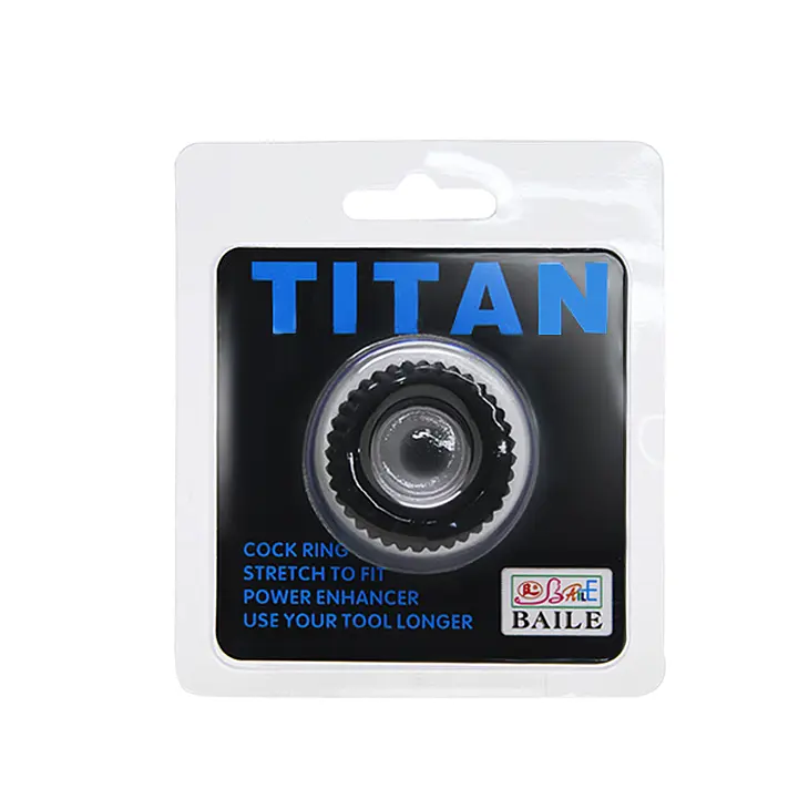 Ерекційне кільце Titan Cock Ring чорне - фото 2