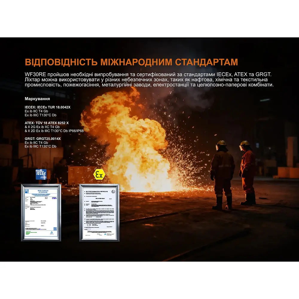 Ліхтар ручний вибухобезпечний Fenix WF30RE Spark - фото 9