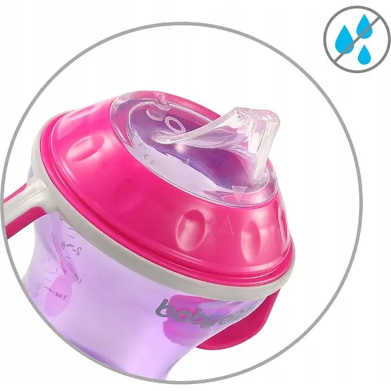 Поилка-непроливайка с мягким носиком BabyOno Natural nursing розовая 3+ 180 мл (1456/02) - фото 5