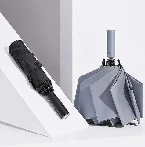 Парасоля складна автоматична з ліхтариком Xiaomi RunMi 90 Points (90-LED) Grey - фото 4