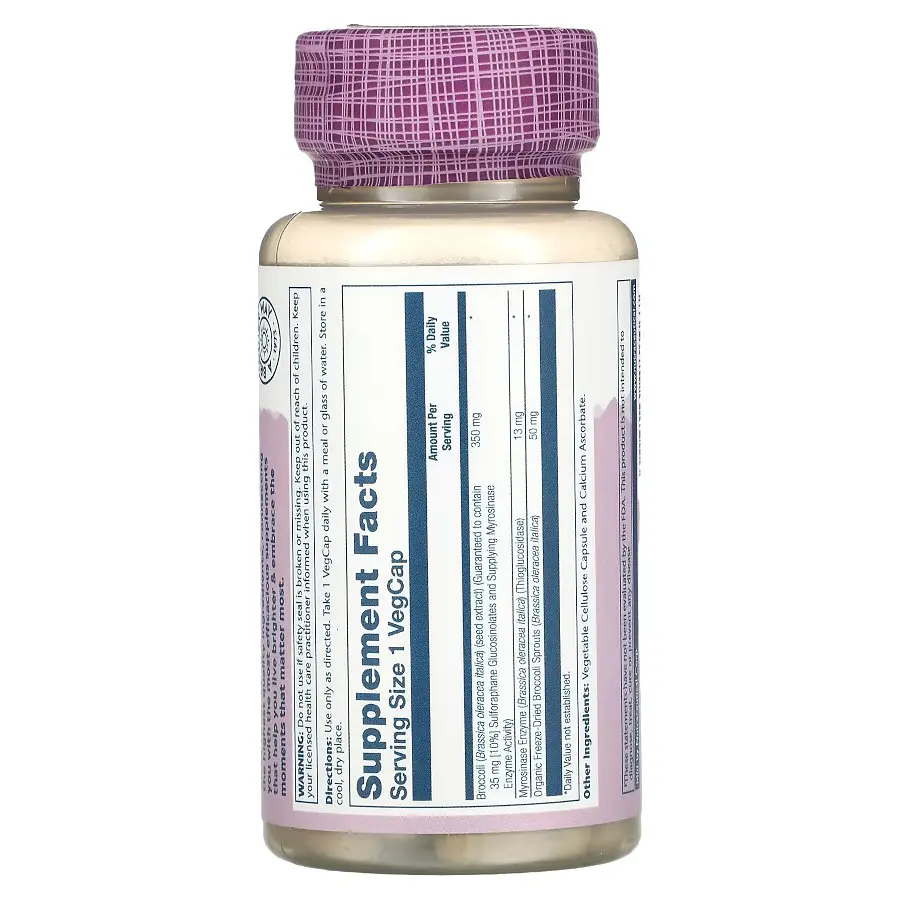 Натуральна добавка Solaray Activated Broccoli Seed Extract 350 mg, 30 вегакапсул - фото 2