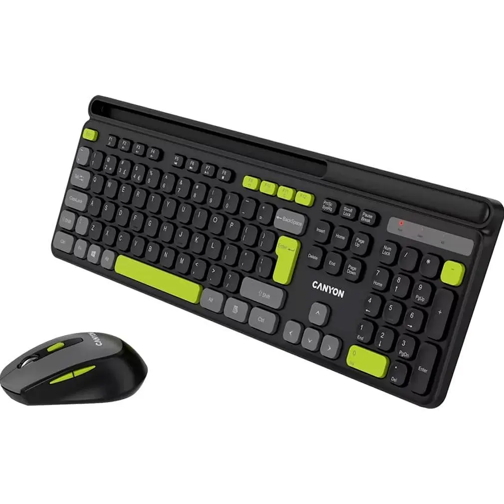 CANYON HSET-W5 EN Keyboard+Mouse AAA+AA Wireless Black - фото 3