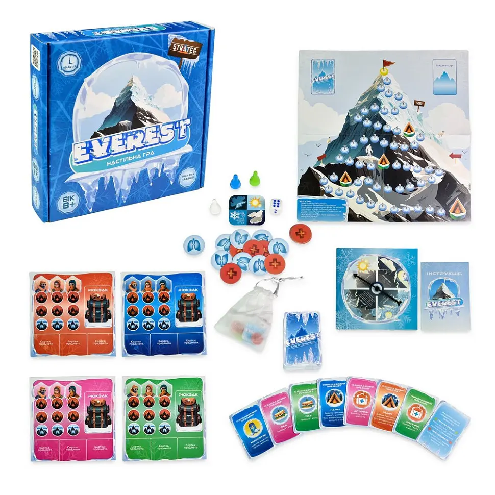 Карткова гра "Everest" 30417 картки 110 штук, жетони 37 штук - фото 2