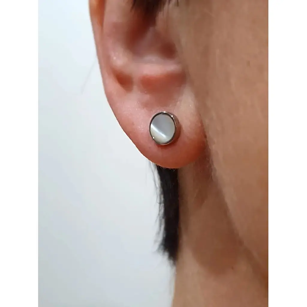 Золоті сережки Платон з перламутром. 3С196/68Б - фото 2