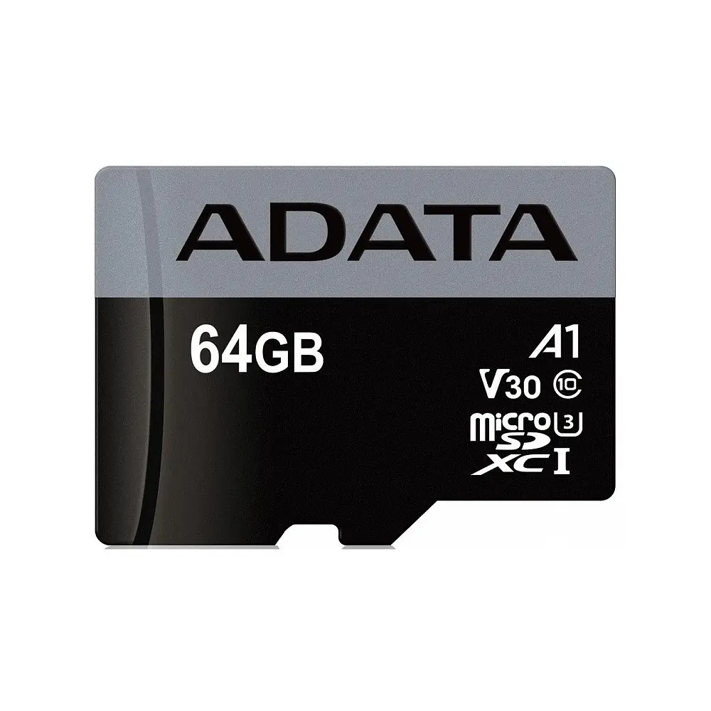 Карта пам'яті microSDXC (UHS-1 U3) A-DATA Premier Pro 64Gb Class 10 V30S A2 (R-100Mb/s W85Mb/s) (adapter SD) - фото 3