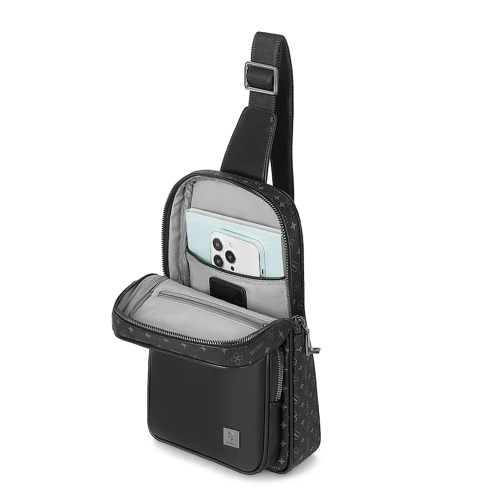 Сумка WIWU Master Fingerprint Lock Crossbody Bag Black (6976195096064) - фото 3