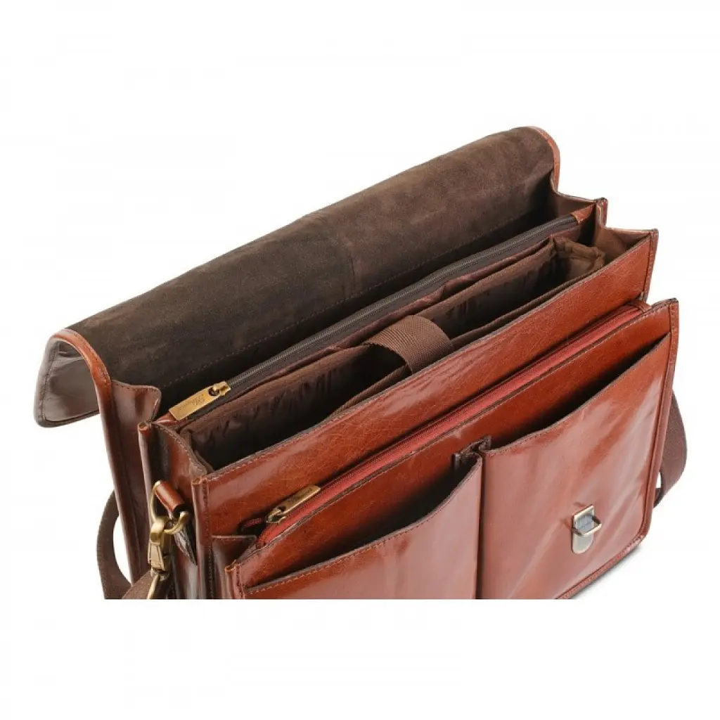 Сумка Ashwood Gareth Briefcase VT Chestnut (GARETH VT CHESTNUT) - фото 4
