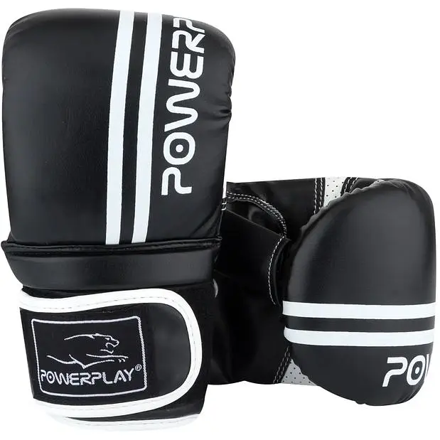 Перчатки боксерские PowerPlay 3025 Black/White - S - фото 1