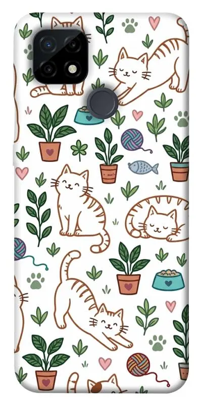 TPU чохол Demsky Cats pattern для Realme C21