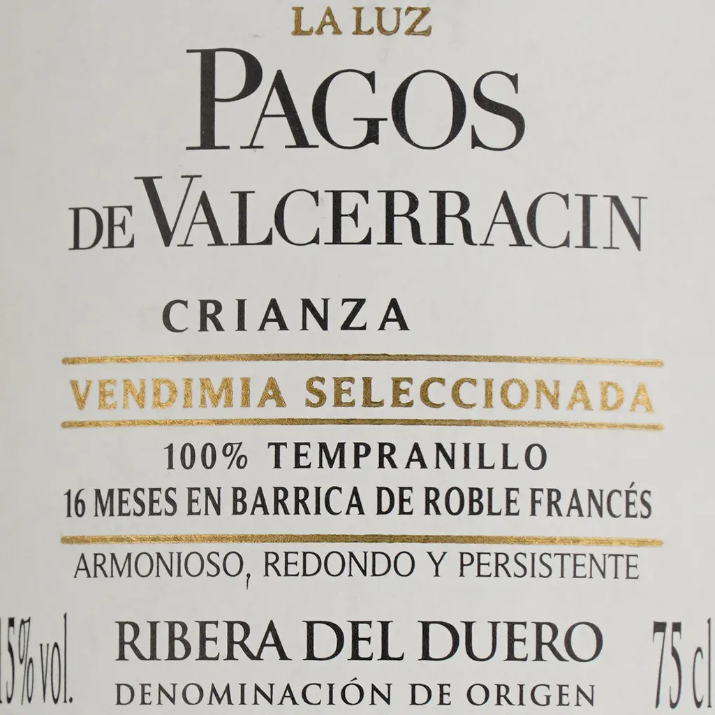 Вино La Luz Pagos De Valcerracin Crianza Seleccionada Vendimia DO Ribera Del Duero червоне сухе 0.75 л - фото 4