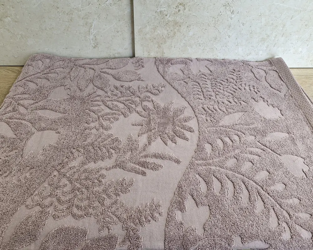 Простирадло махрове жакардове Parisa Home Premium 200х220 щільність 470 г/м2 лілове - фото 6