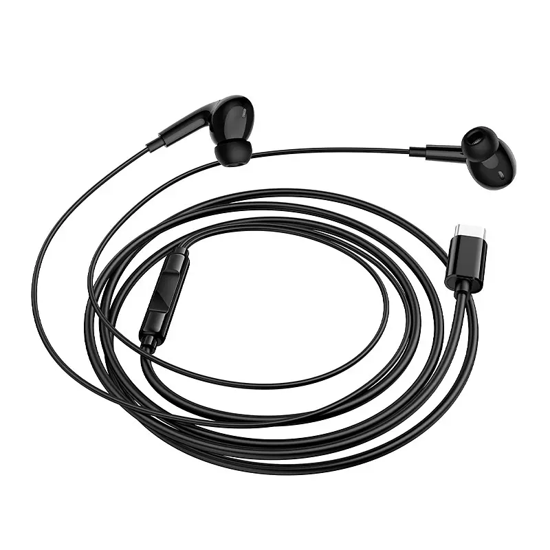 Навушники Borofone BM100 Pro Fuente universal digital earphones with microphone Type-C чорні - фото 3