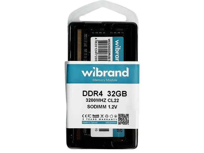 Модуль памяті Wibrand 32 GB SO-DIMM DDR4 3200 MHz (WI3200DDR4S/32GB) - фото 3