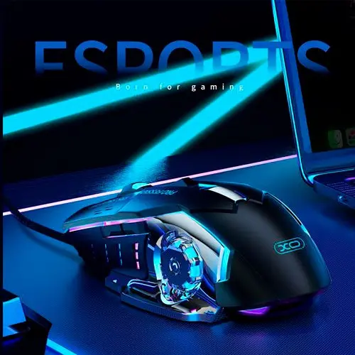 Комп'ютерний Мишка XO M10 Gaming Mechanical 6-Button Light Emitting Wired Mouse Чорна - фото 3