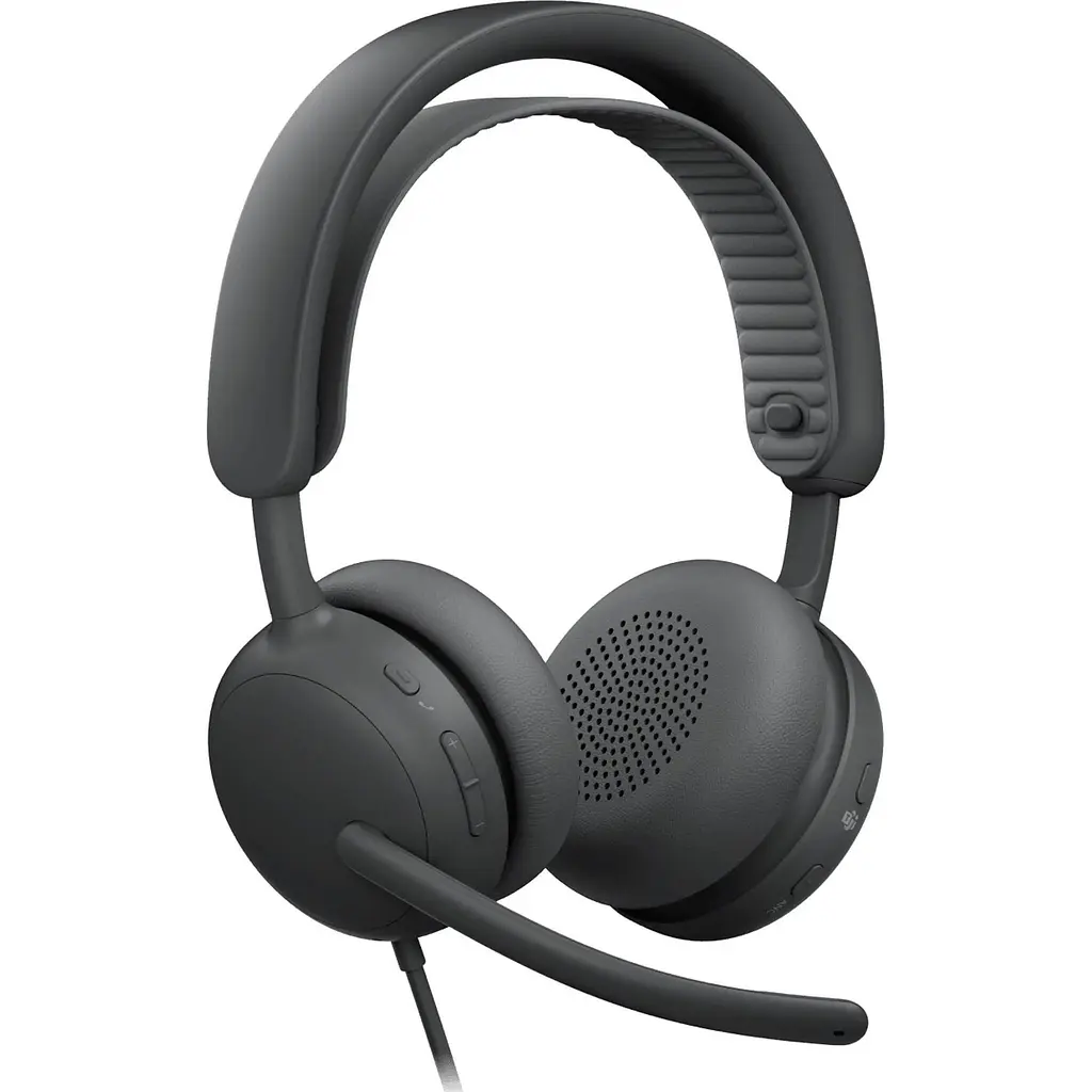 Комп'ютерна гарнітура Logitech Zone Wired 2 for Business USB-A/C Graphite (981-001618) - фото 2