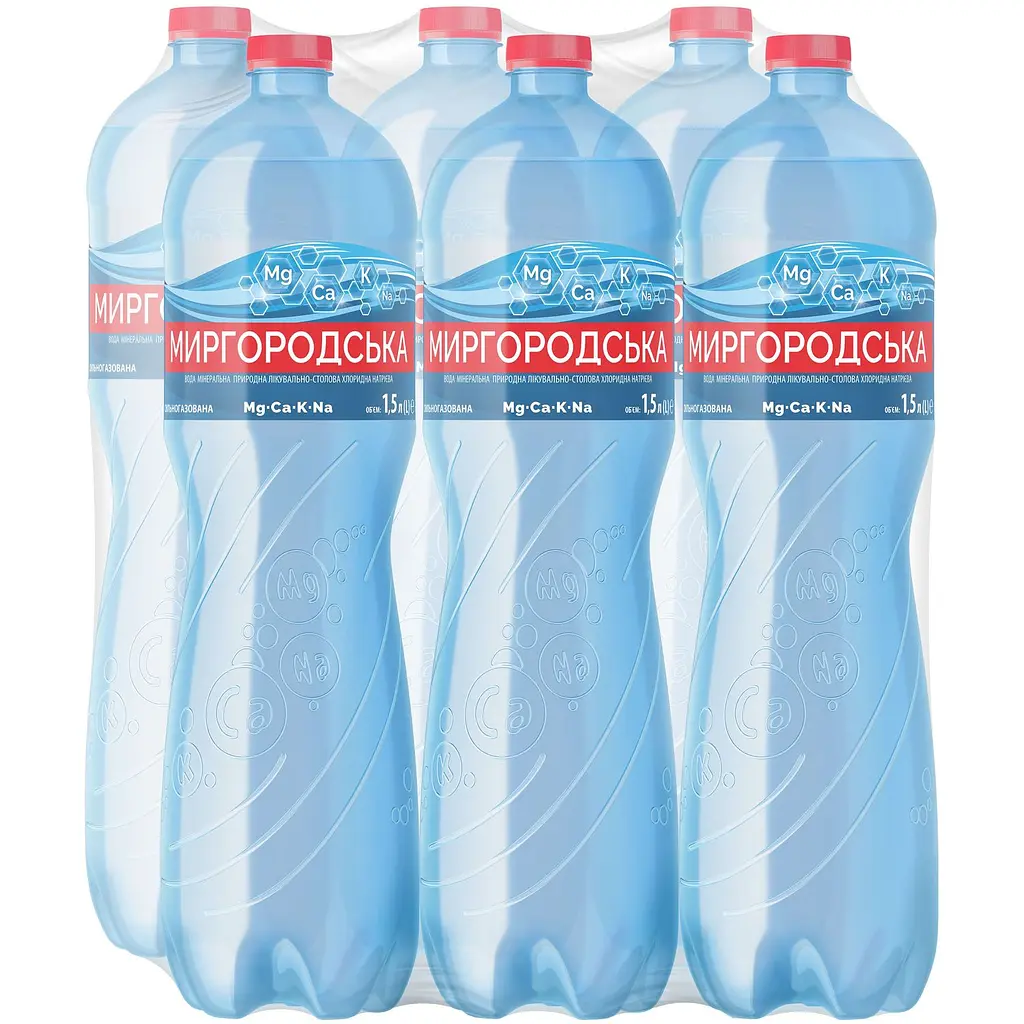 Упаковка мінеральної води Миргородська сильногазована 9 л (1.5 л x 6 шт.) - фото 6