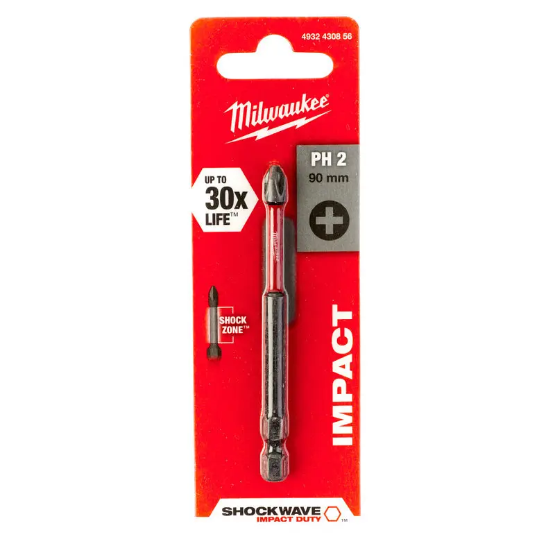 Біта SHOCKWAVE MILWAUKEE, PH2, 90мм - фото 2