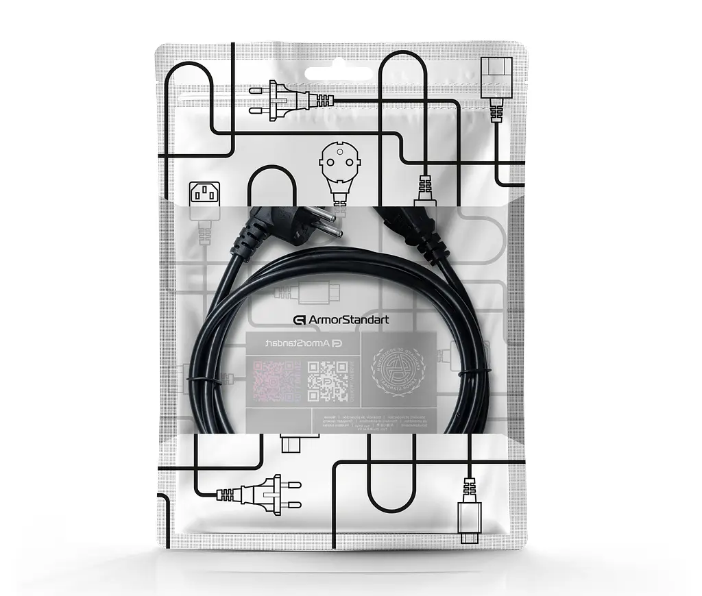 Кабель живлення ArmorStandart CEE 7/7 - С13 1.8м black (ARM73121) - фото 3