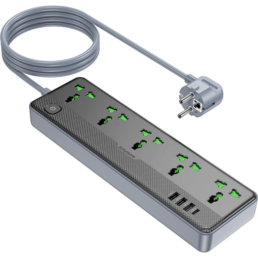 Мережевий фільтр Borofone BAC4A Lord 5 socket Black/Gray (1C3A) EU [118746] - фото 2