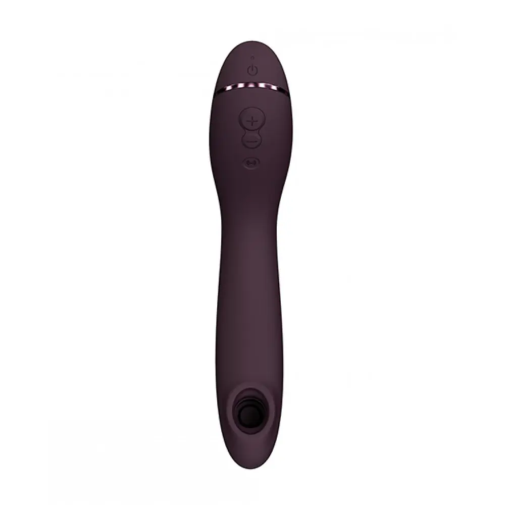 Лубрикант Womanizer OG + 50 мл - Вибратор для точки G c вакуумной стимуляцией, 17.6х3.9 см баклажановый - фото 8