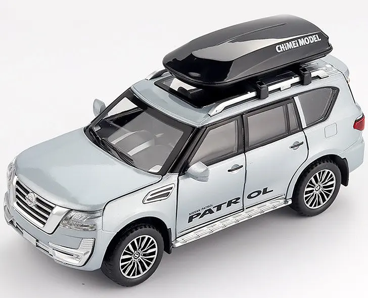 Колекційна металева модель автомобіля АвтоЕксперт Nissan Patrol з багажником на даху, інерцією, світлом та звуком 1:32 - фото 4