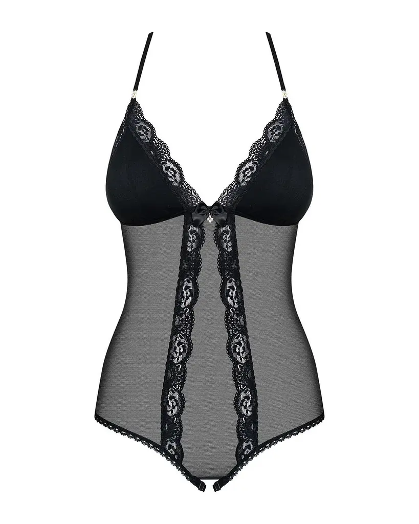 Сетчатое боди с открытыми ягодицами Obsessive 841-TED-1 teddy черный S/M - фото 5
