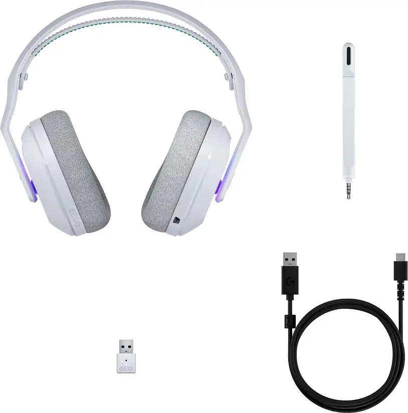 Навушники з мікрофоном Logitech G522 Lightspeed White (981-001550) - фото 4
