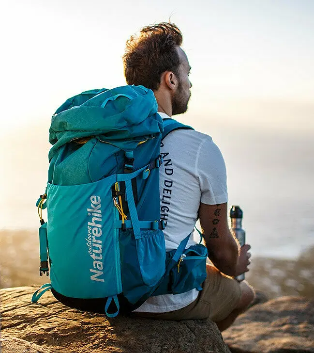 Рюкзак туристичний Naturehike NH18Y045-Q, 45 л, блакитний - фото 4