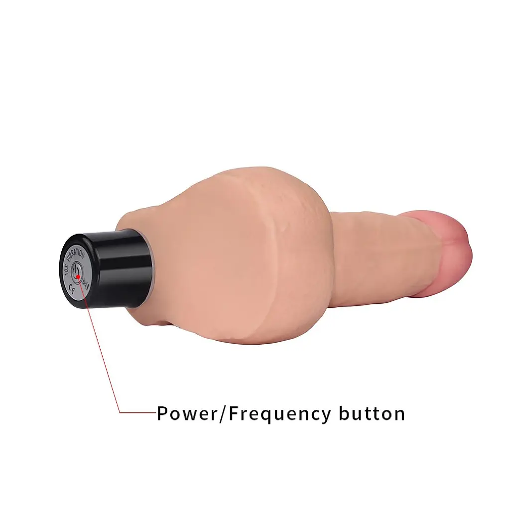 Реалістичний вібратор Lovetoy Real Softee Vibrator With Balls Flesh 17 см тілесний - фото 7