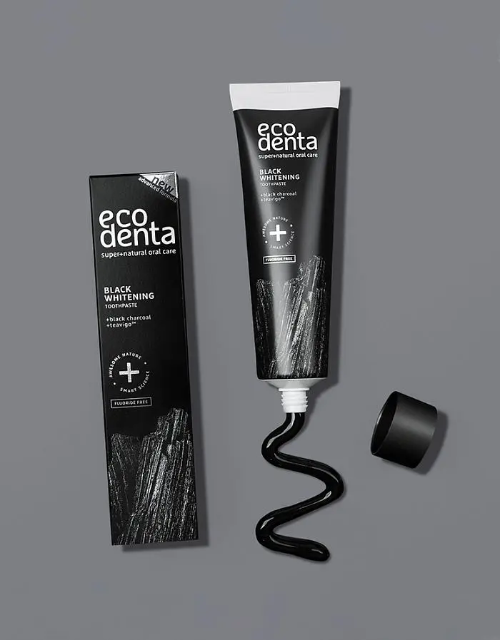 Набір зубних паст Ecodenta: Exceptional Whitening виняткове відбілювання 75 мл + Black Whitening відбілююча з чорним вугіллям 75 мл  - фото 3
