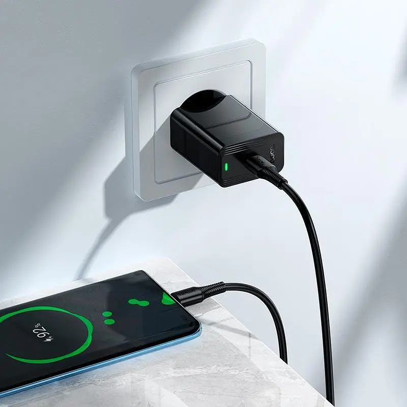 Адаптер мережний HOCO Leader single port charger CS93A | 1Type-C, 20W/3A, PD | - фото 3