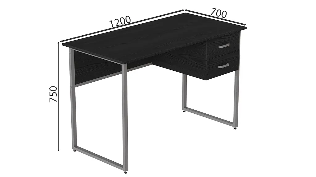 Компьютерный стол Таккота 75x120x70 серый ДСП Сосна Кембра 32мм FRD-102347 - фото 2