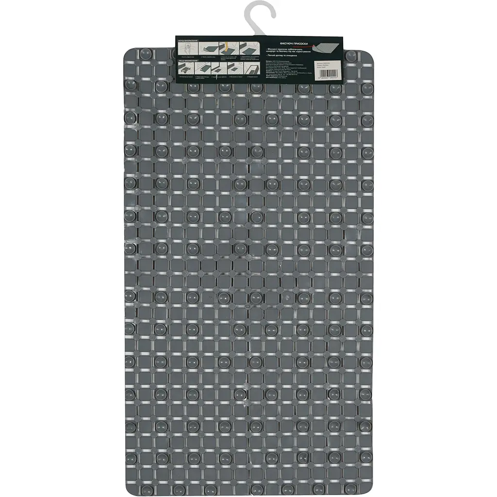 Килимок для ванної Eco Fabric Мозаїка 69х38 см сірий (6938-001) - фото 4