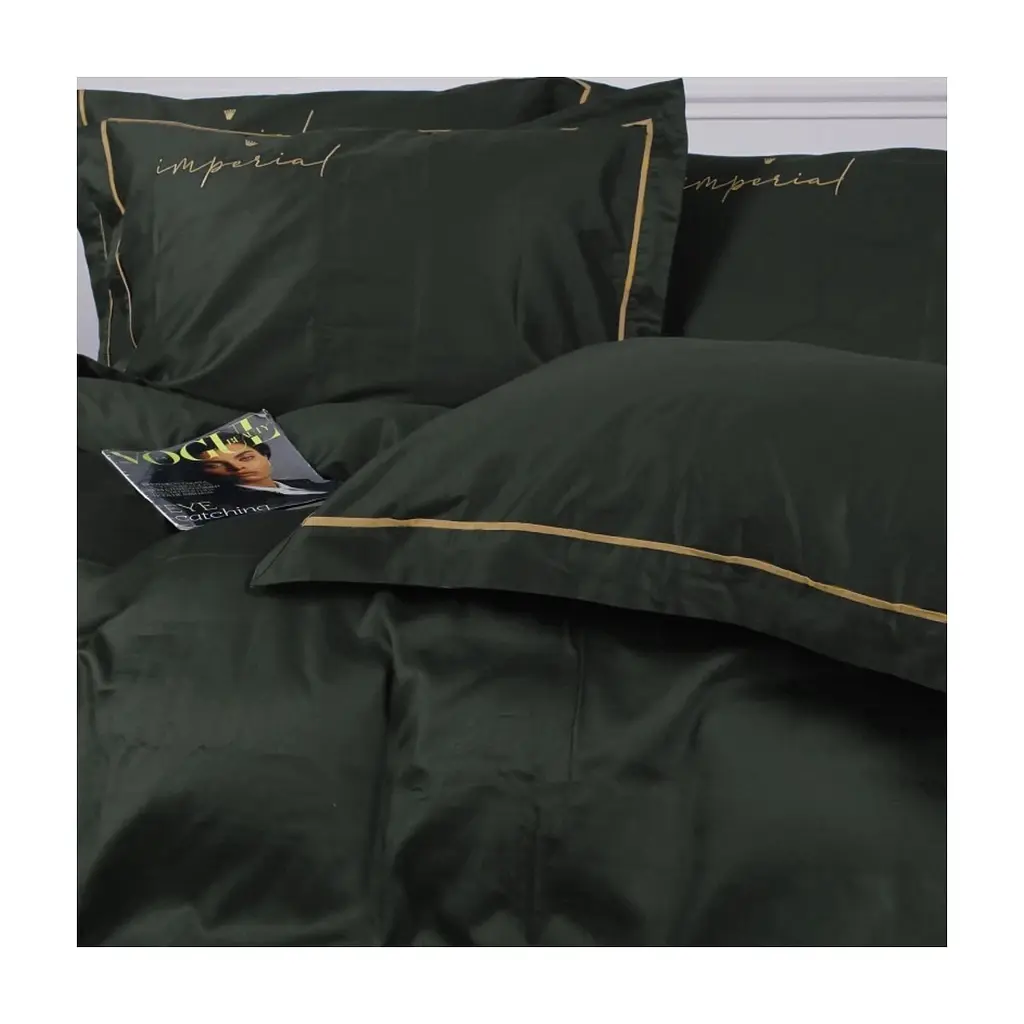 Постільна білизна MirSon Сатин Imperial Satin Emerald 175х210 двоспальний (2200008576240) - фото 6