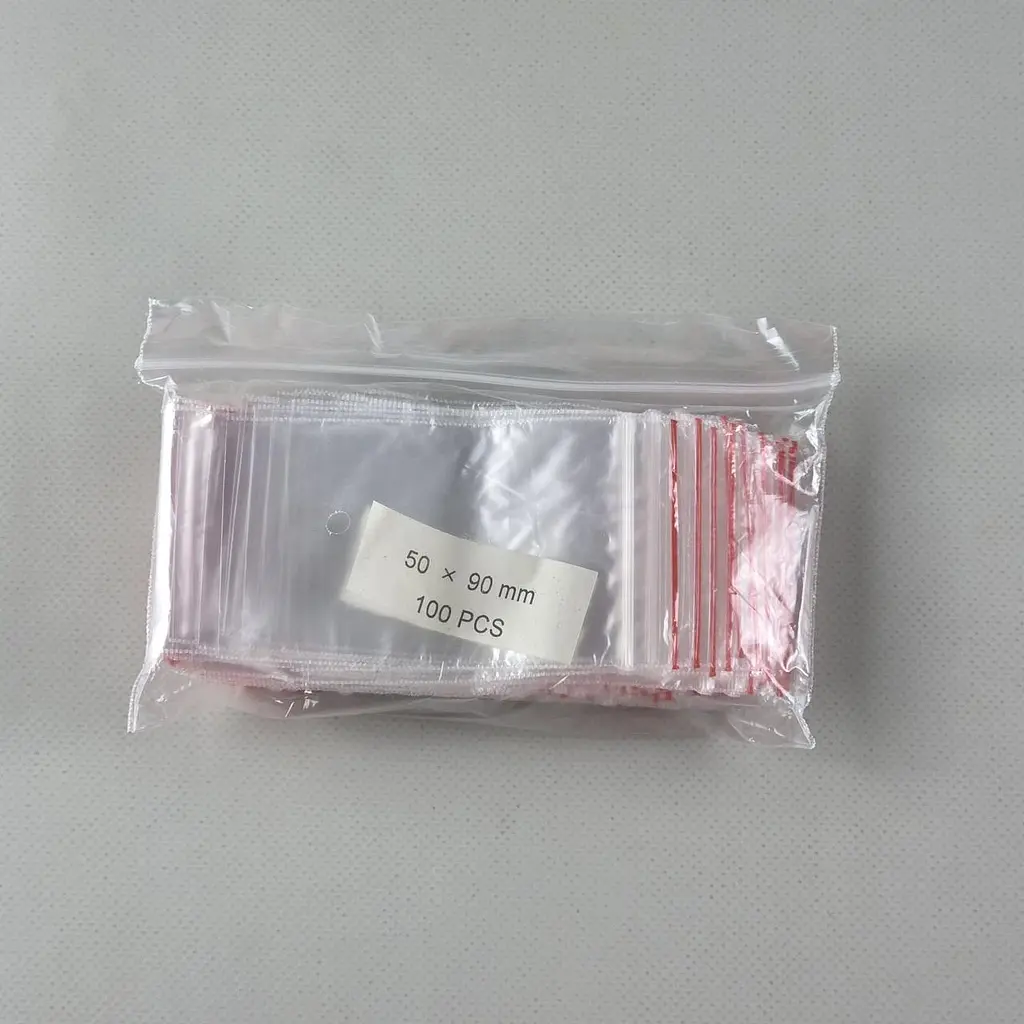 Пакети Zip-Lock прозорі 5x9 см, 100 шт, поліетиленові пакети із застібкою - фото 3