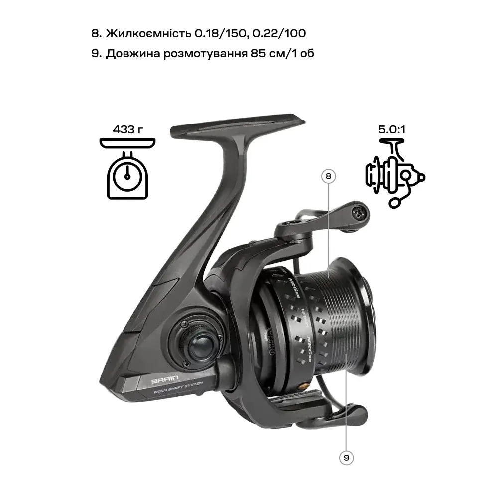 Котушка Brain NRG SE 4500S 10+1BB - фото 9
