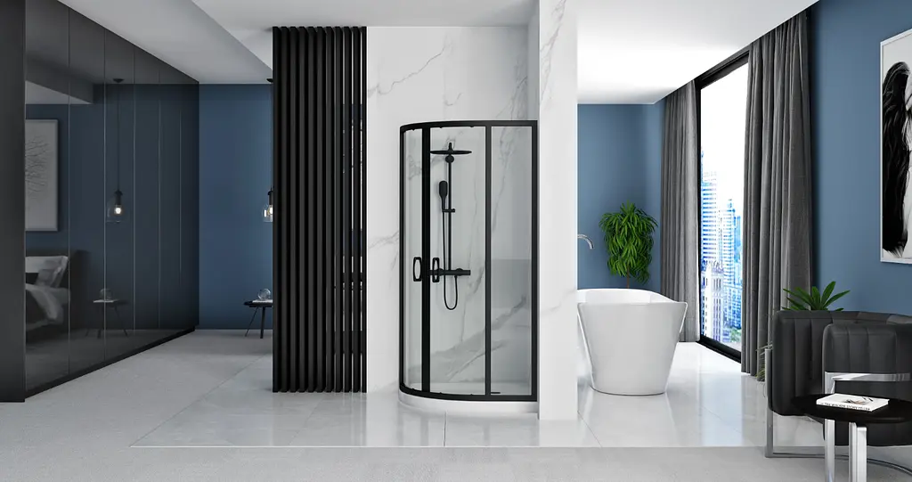 Душова кабіна Rea Look black 80x80 REA-K7902, Чорний матовий, Універсальна - фото 3