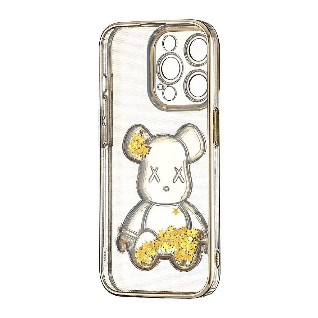 Чохол Shining Bear Case Protected Camera iPhone 15 Pro Gold - фото 3