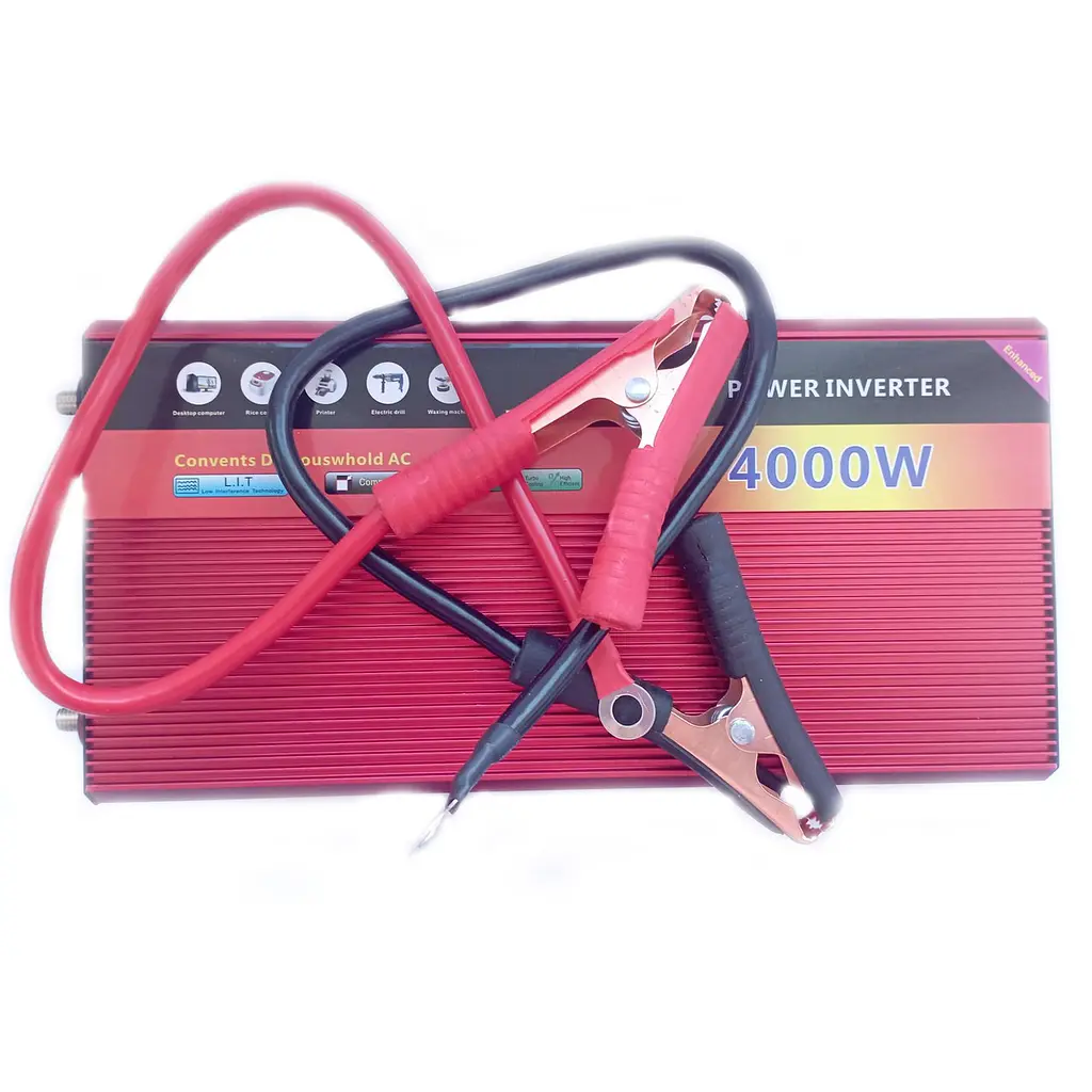 Автомобильный инвертор Inverter Expert Power Inverter 001 модифицированная синусоида Red 2 розетки с 12V на 220V 4000W (11039) - фото 3