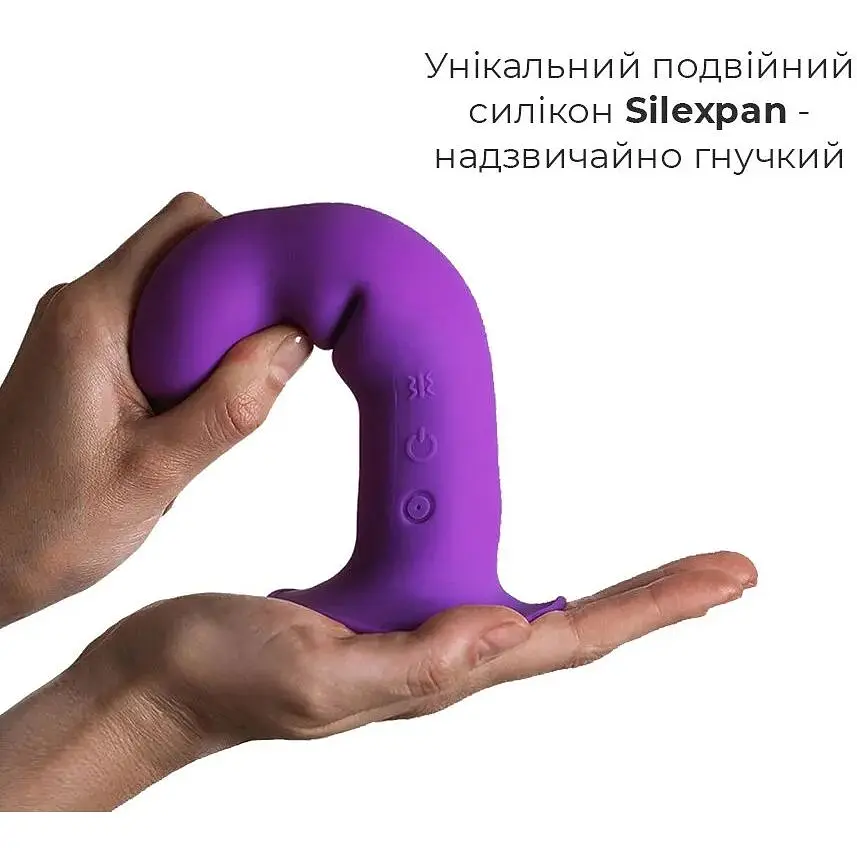 Двухслойное делдо с вибрацией Adrien Lastic Hitsens 3 Purple - фото 3