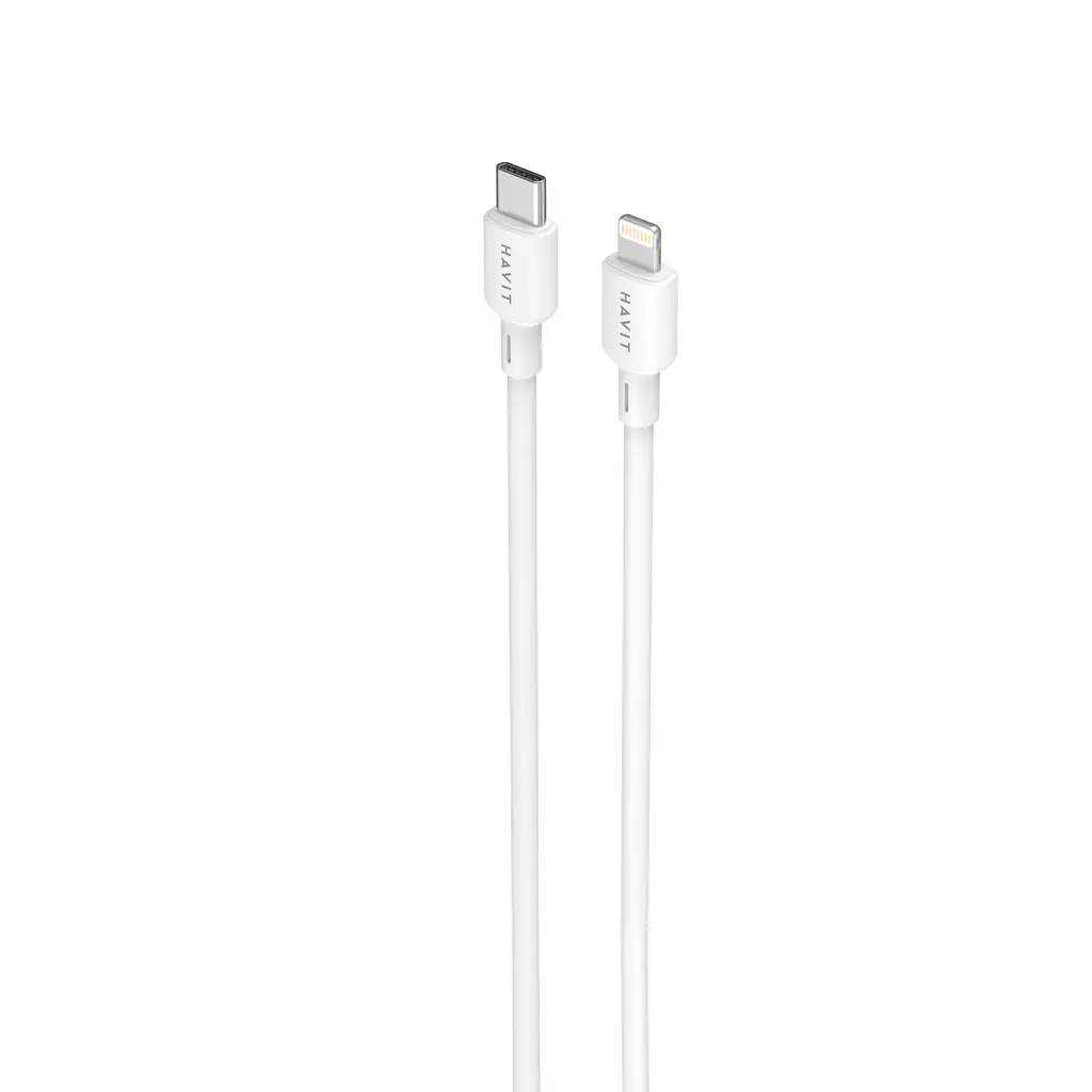 Кабель USB-C - Lightning Havit CBX311 PD30W 3A 2 м білий (HV-CBX311-WH) - фото 2
