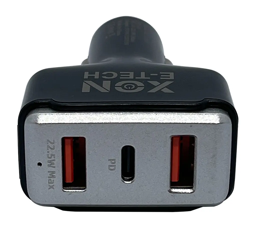 Автомобільний зарядний пристрій XON MaxCharge Type-C 75W (Type-C PD30 + 2 x Type-A 15V/1.5A) Black (CM2A1C75WB 3517) - фото 3