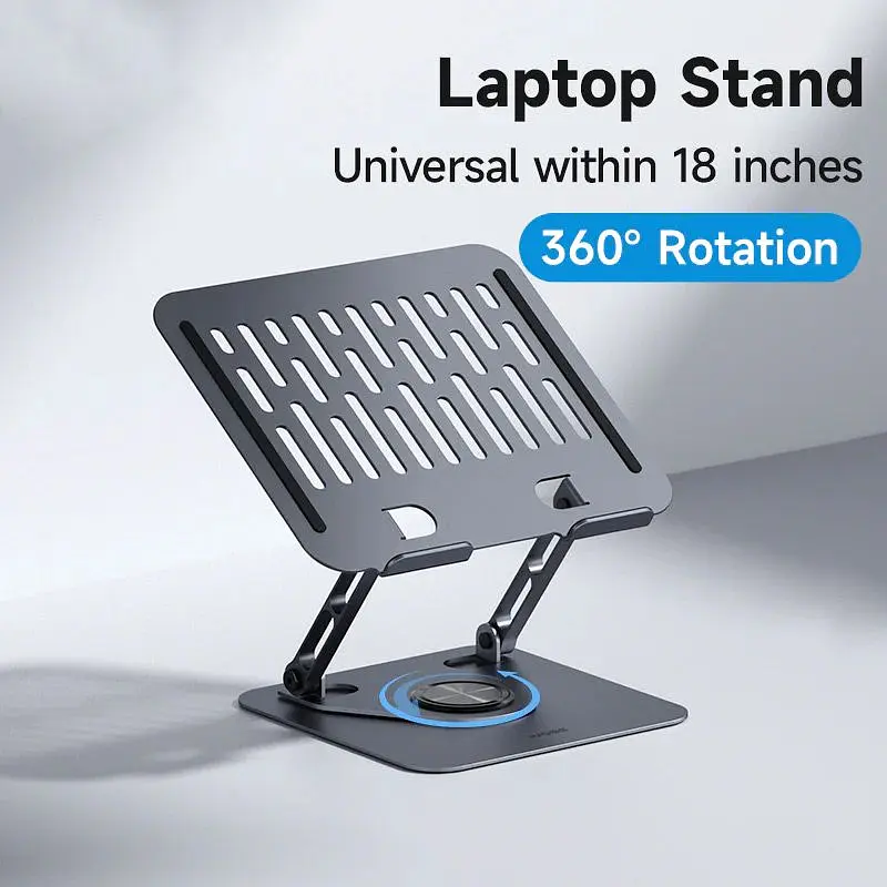Підставка для ноутбука Hagibis Aluminium Ajustable Laptop Stand Grey (NBS04) [162341] - фото 2