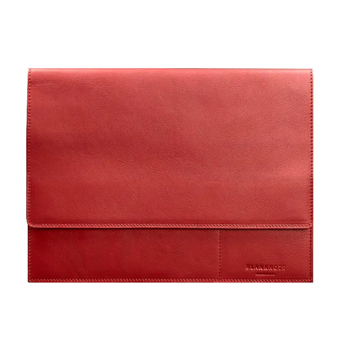 Кожаная папка для документов А4 (на магнитах) красная - фото 6