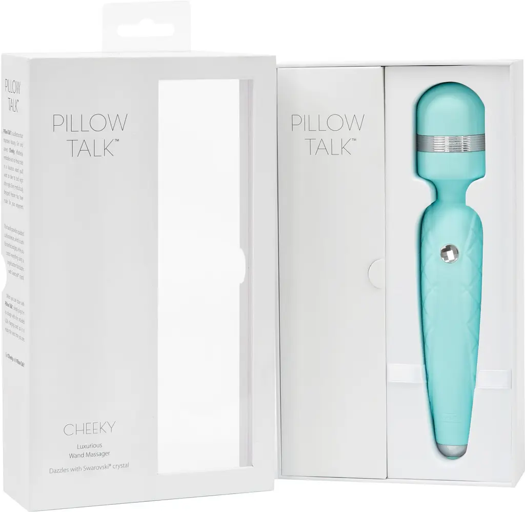 Розкішний вібромасажер PILLOW TALK - Cheeky Teal з кристалом Swarovski, плавне підвищення потужності - фото 9