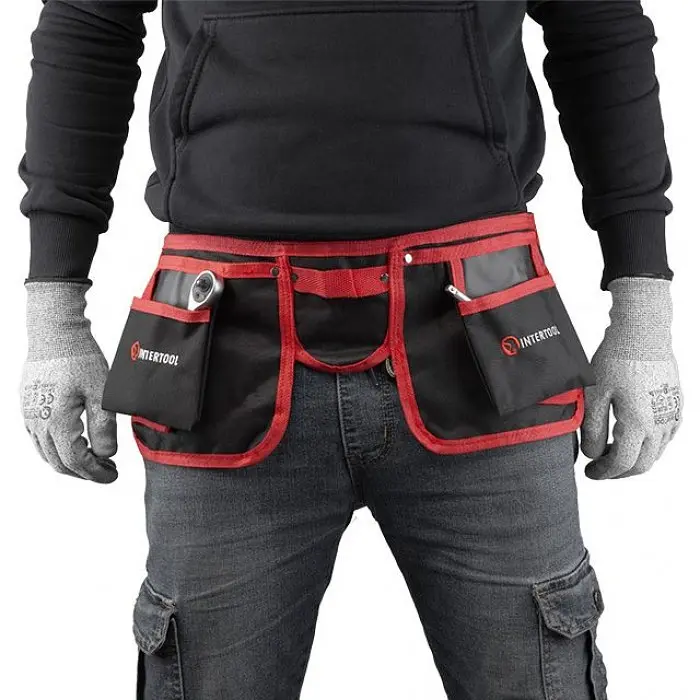 Поясна слюсарно-будівельна сумка INTERTOOL SP-1015, 11 кишень, поліестер Oxford 600D, фастекс ABS - фото 4