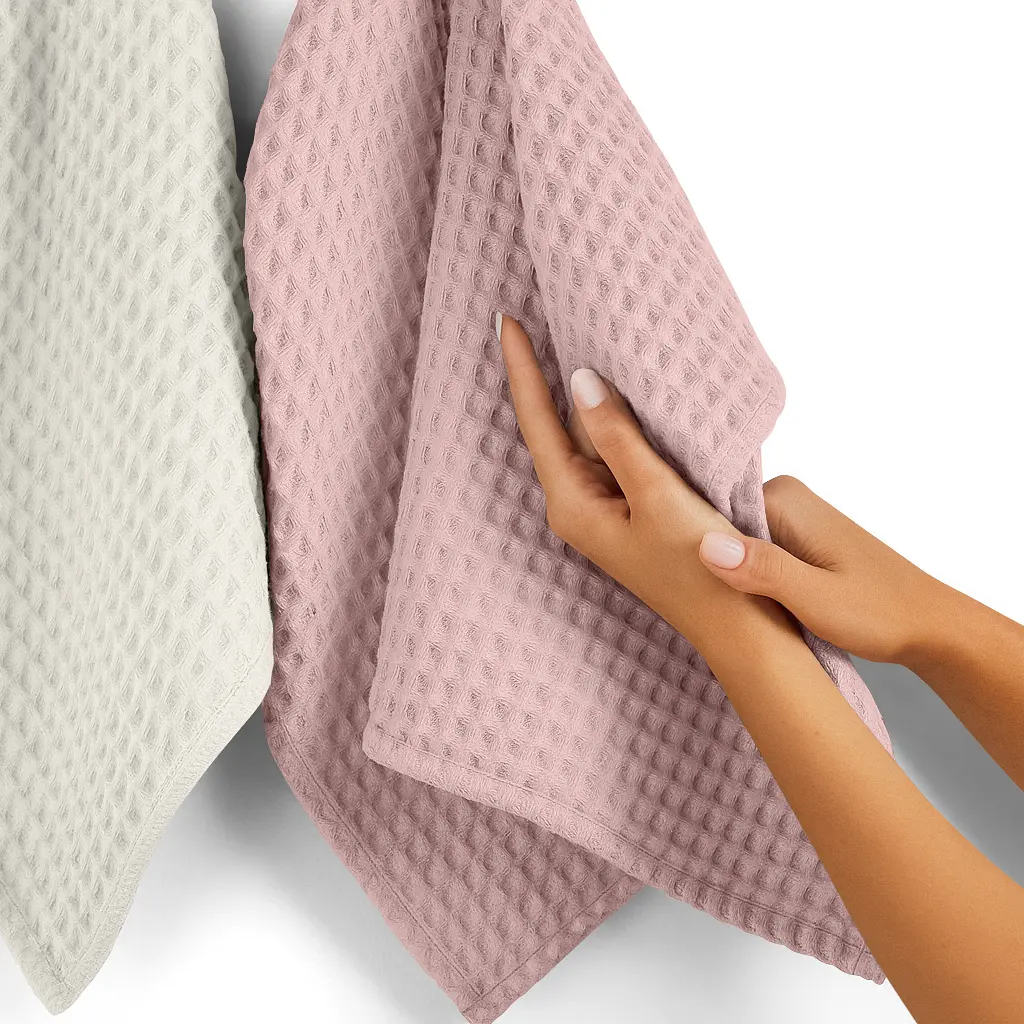 Вафельні рушники Bubble Gum Greek Waffle CS1 2шт 75х95см/75х130см (SetTw_GreekWaffle_11Flamingo75x95_02Avori75x130) - фото 8
